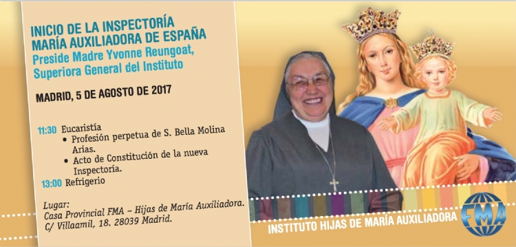La Provincia única de las Salesianas se constituye, hoy,  5 de agosto