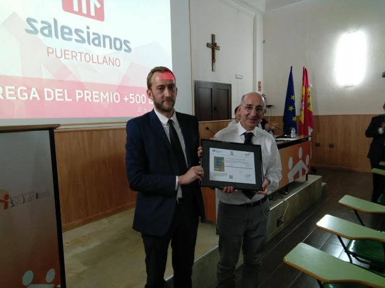 Entrega de la distinción  500 EFQM a Salesianos Puertollano