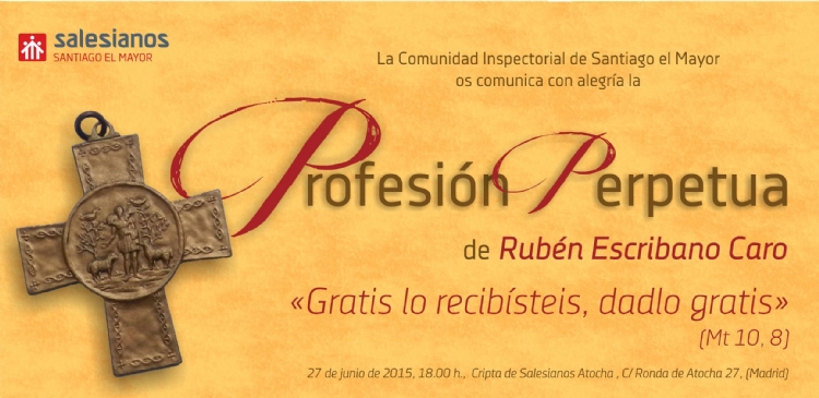 Rubén Escribano, con Don Bosco para siempre