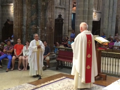 El consejo inspectorial en Santiago, poniendo a toda la inspectoría bajo la intercesión del Santo