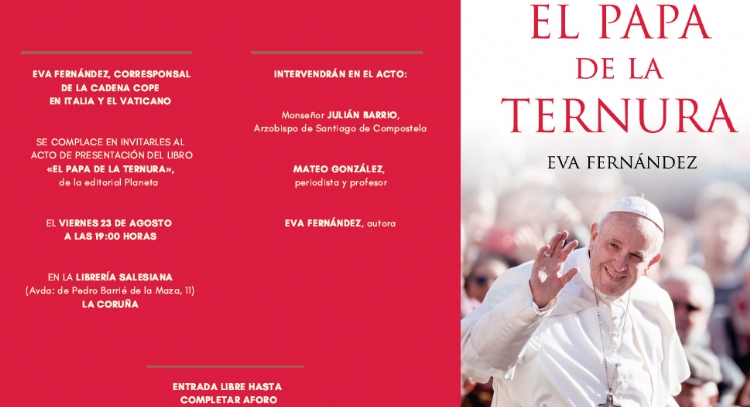 Eva Fernández presenta, en A Coruña, su libro ‘El Papa de la ternura’