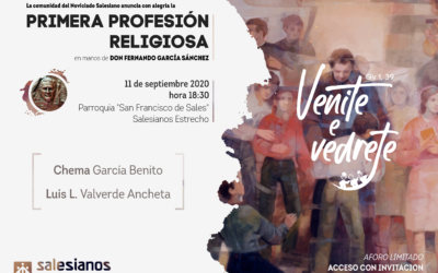Primera Profesión Religiosa como salesianos de Luis Valverde y Chema García