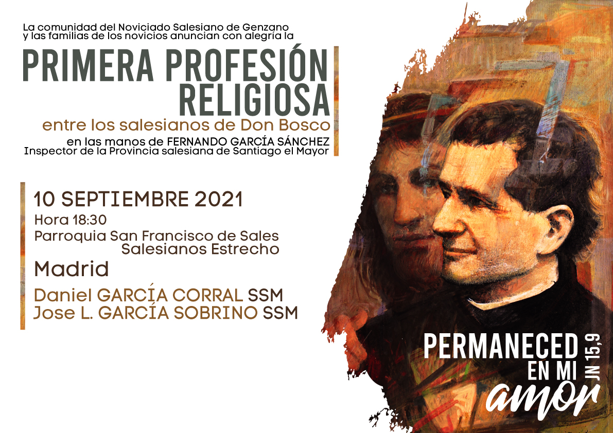 1ª Profesión novicios SSM - Tarjeta - 10septiembre21